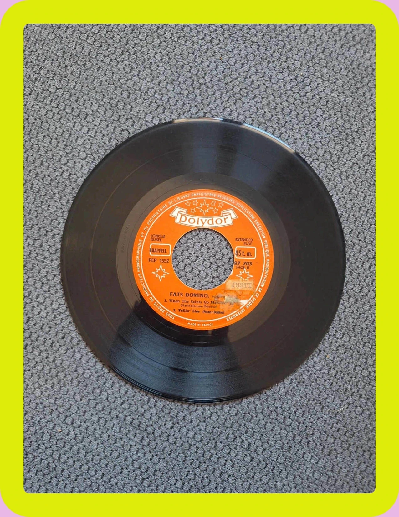 Vinyl 45 RPM EP - Fats Domino - Volume 1 (Polydor 1959) Rock & Roll – photo 3